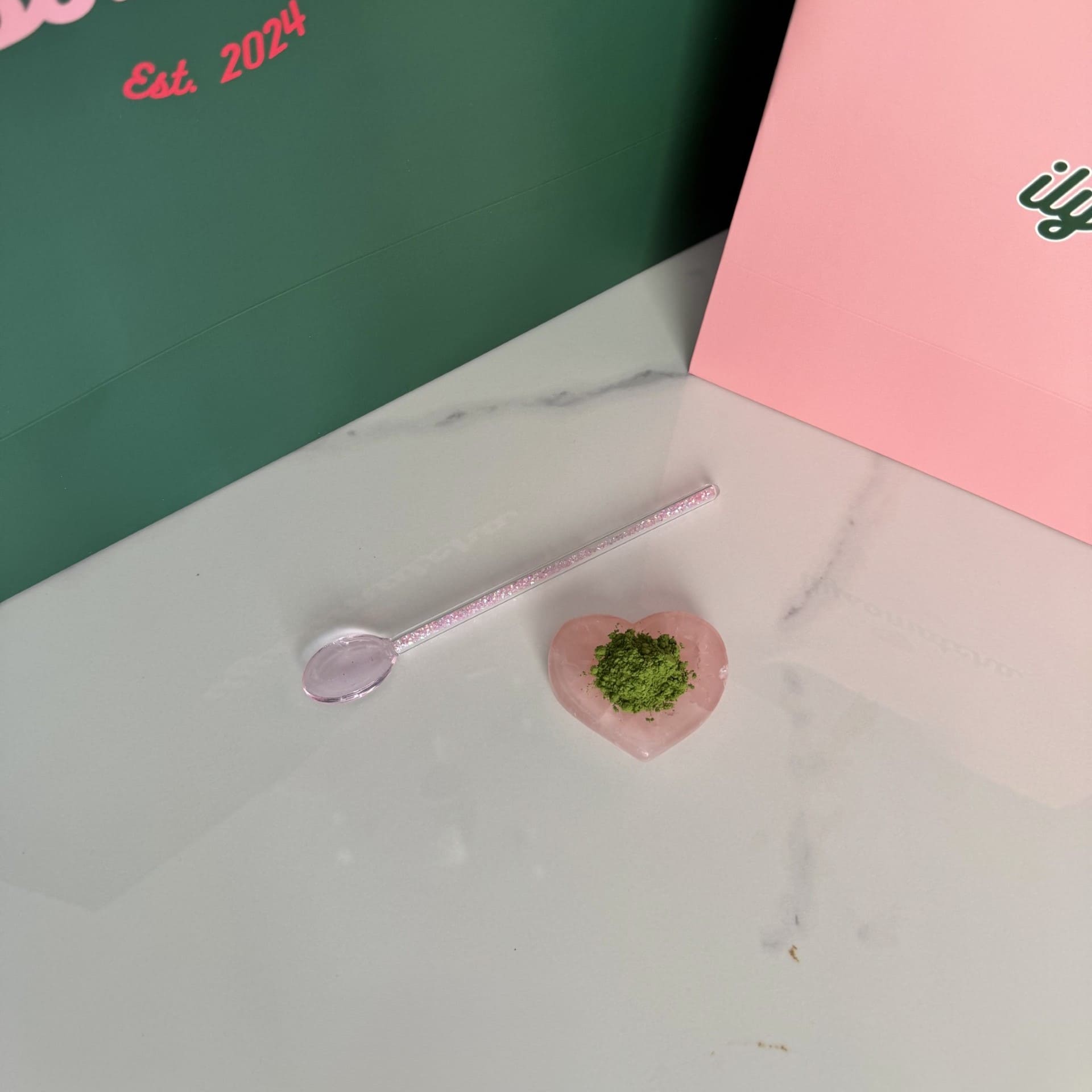 Pink Glass Scoop