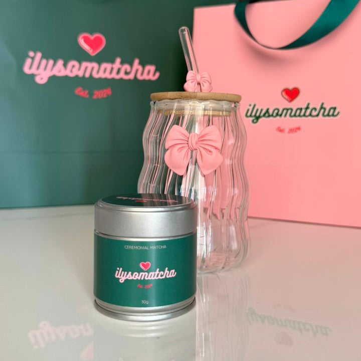 Matcha Powder & Glass Cup