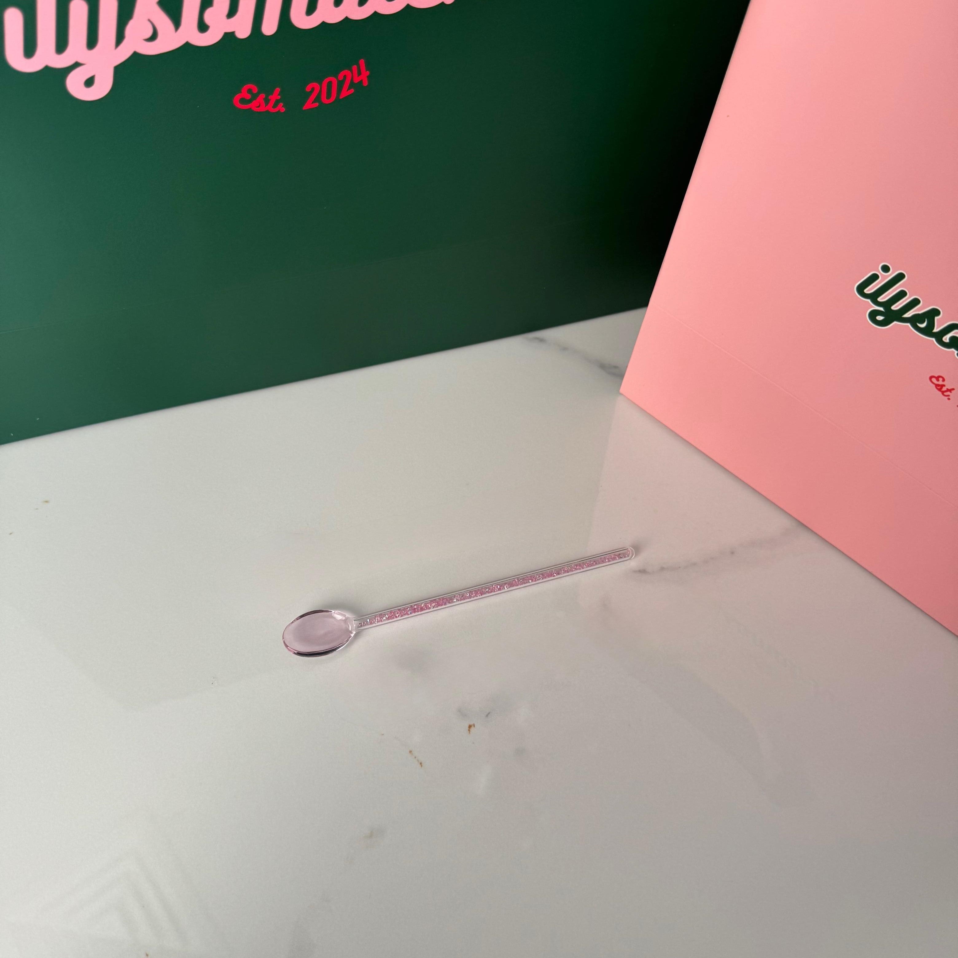 Pink Glass Scoop
